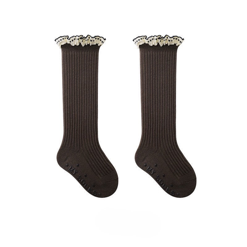 1-8 thn | KAOS KAKI PANJANG RUFFLE BAYI ANAK IMPOR NEWBORN SOCKS PEREMPUAN catalog NMBB FAX