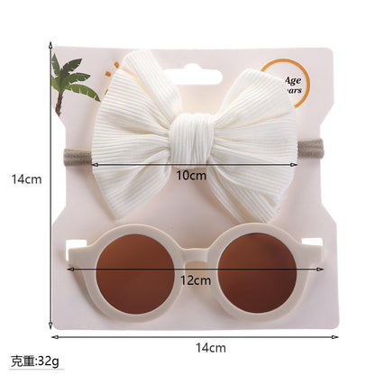 2in1 Bandana + Kacamata Hitam Anak Bayi Anti UV Outdoor Sunglasses Pita Catalog QUIN NJ