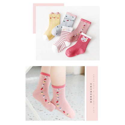 [SALE] [5 PSG] 0-3 thn | KAOS KAKI BAYI BASIC ANAK IMPOR SOCKS LUCU KARAKTER KARTUN UNISEX Catalog QN QBA