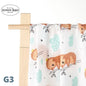 (120x110cm) Kain Bedong Muslin Bayi | Baby Swaddle Muslin Bamboo | Selimut Bayi Catalog G