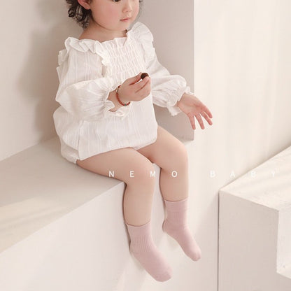 [5 PSG] 1-5 thn | KAOS KAKI SEKOLAH BASIC ANAK IMPOR SOCKS LUCU UNISEX Catalog NMBB FBA