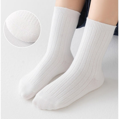 [5 PSG] 3-9 thn | KAOS KAKI ANAK SEKOLAH HITAM PUTIH IMPOR SOCKS LUCU UNISEX Catalog QN QET