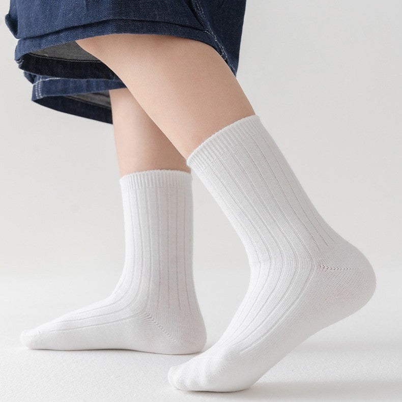 [5 PSG] 3-9 thn | KAOS KAKI ANAK SEKOLAH HITAM PUTIH IMPOR SOCKS LUCU UNISEX Catalog QN QET