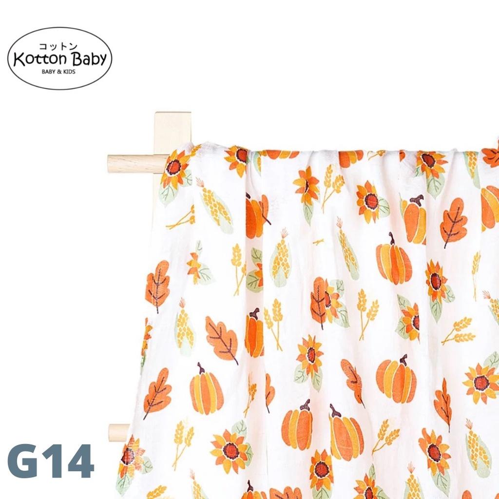 [120x120] Kain Bedong Muslin Bayi | Baby Swaddle Muslin Bamboo | Selimut Bayi Catalog G