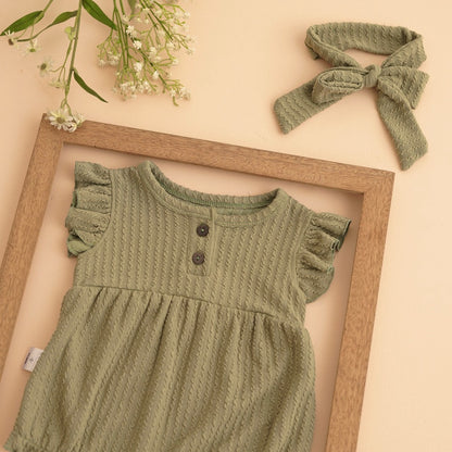 TINYME (free bandana) 0-12bln JUMPER RUFFLE BASIC BAYI | JUMPSUIT ROMPER BAJU PAKAIAN ANAK BABY catalog TMTM Ariel