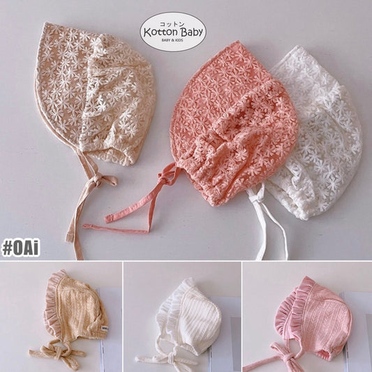 0-3 thn || Topi Bonnet Bayi Newborn Anak Emen Anak Impor Catalog OIMG OAi
