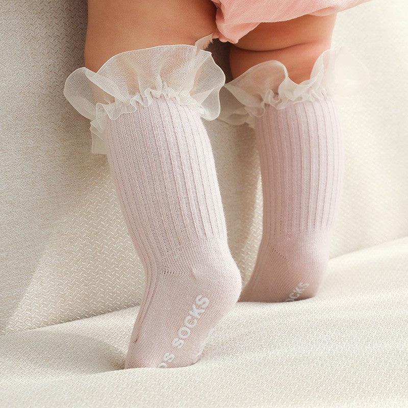 [SALE] 0-1 thn | KAOS KAKI RUFFLE BAYI ANAK IMPOR NEWBORN SOCKS PEREMPUAN catalog QN QD