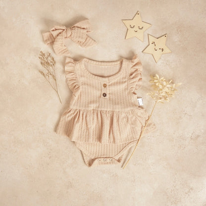 TINYME (free bandana) 0-12bln JUMPER RUFFLE BASIC BAYI | JUMPSUIT ROMPER BAJU PAKAIAN ANAK BABY catalog TMTM Nicole