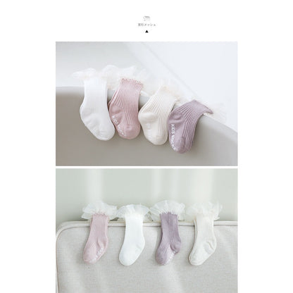 [SALE] 0-1 thn | KAOS KAKI RUFFLE BAYI ANAK IMPOR NEWBORN SOCKS PEREMPUAN catalog QN QD