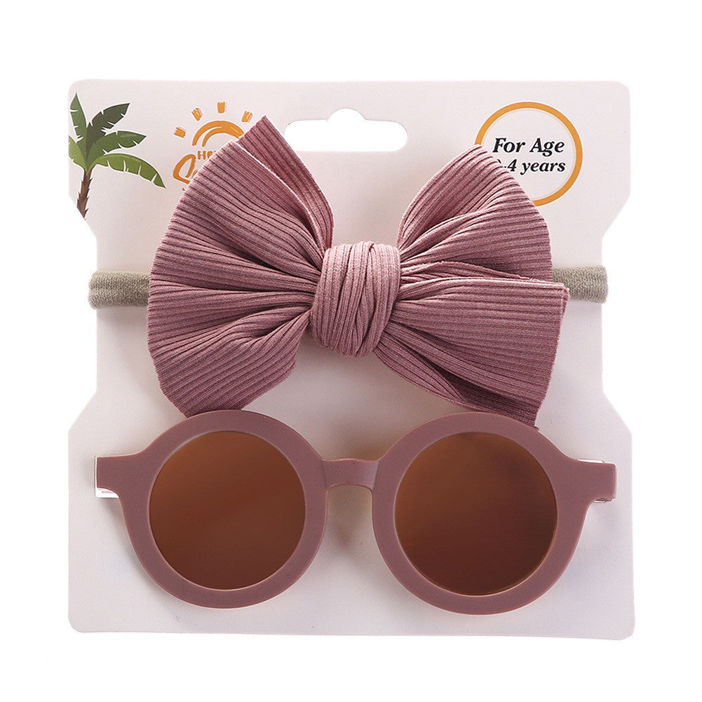 2in1 Bandana + Kacamata Hitam Anak Bayi Anti UV Outdoor Sunglasses Pita Catalog QUIN NJ