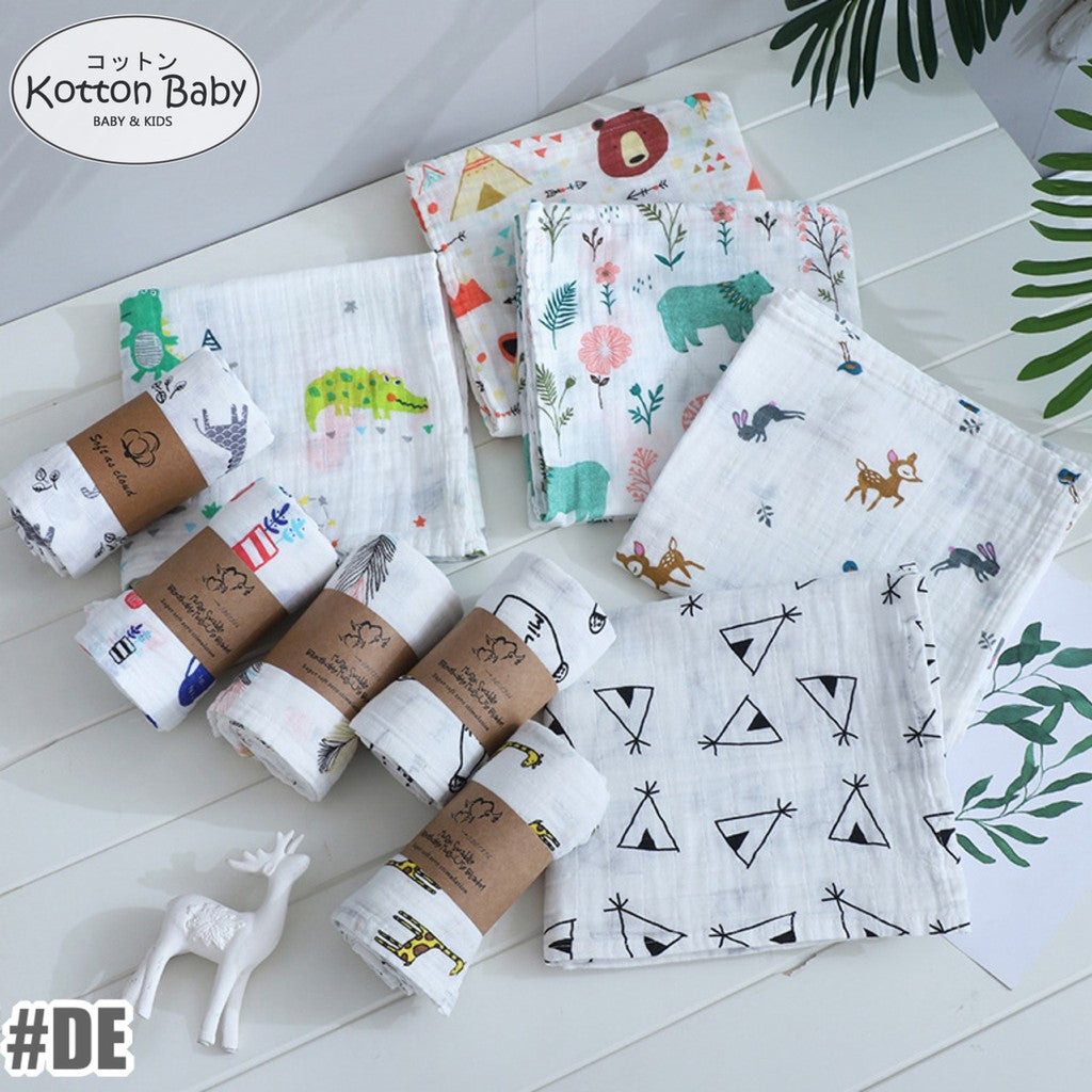 [120x110] Kain Bedong Muslin Bayi | Baby Swaddle Muslin Bamboo | Selimut Bayi Catalog DE
