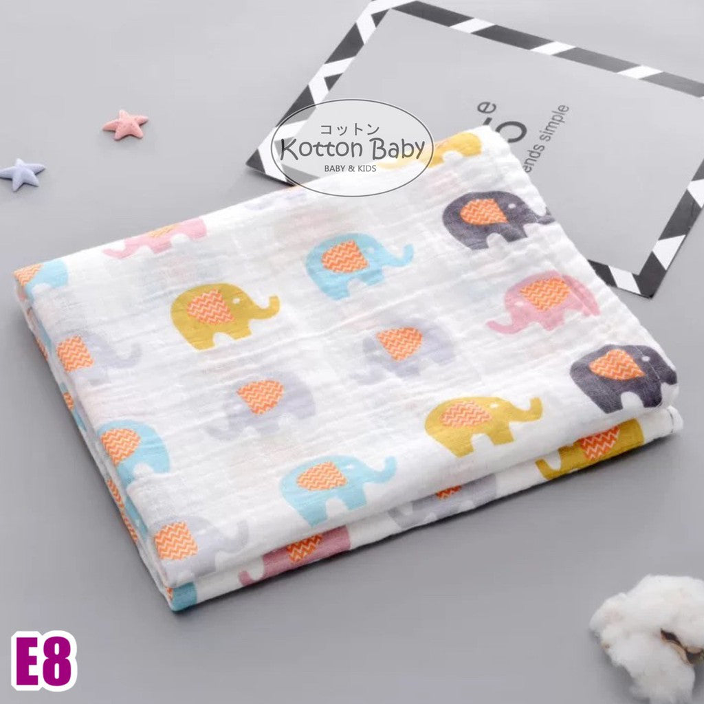 [120x110] Kain Bedong Muslin Bayi | Baby Swaddle Muslin Bamboo | Selimut Bayi Catalog DE