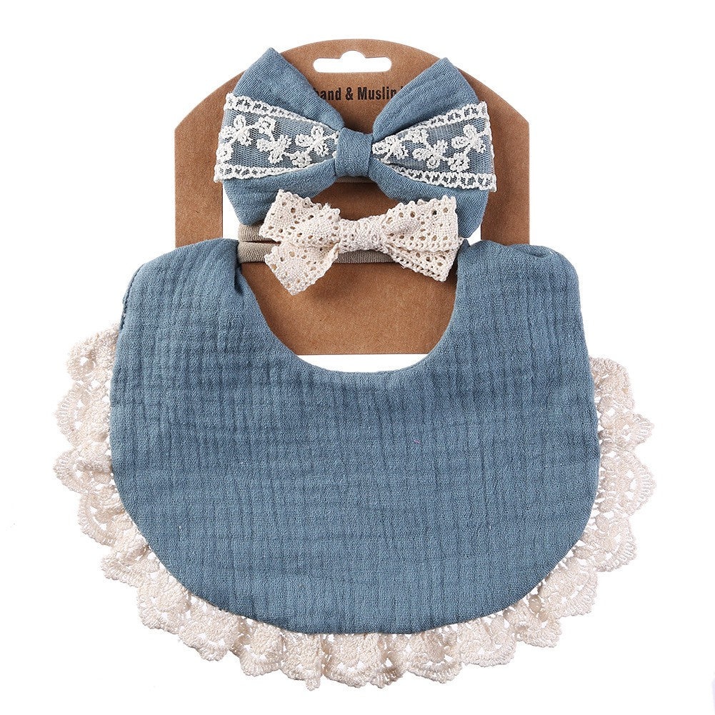 2 BANDANA + 1 BIB | SLABBER PITA HEADBAND BAYI SET CELEMEK TATAKAN LIUR ANAK catalog QUIN NK
