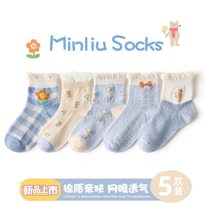 [SALE] [5 PSG] 1-3 thn | KAOS KAKI BAYI ANAK IMPOR SOCKS LUCU KARAKTER KARTUN UNISEX Catalog QN QAX