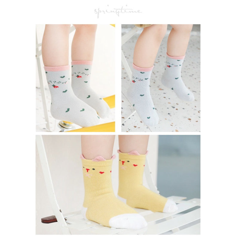 [SALE] [5 PSG] 0-3 thn | KAOS KAKI BAYI BASIC ANAK IMPOR SOCKS LUCU KARAKTER KARTUN UNISEX Catalog QN QBA