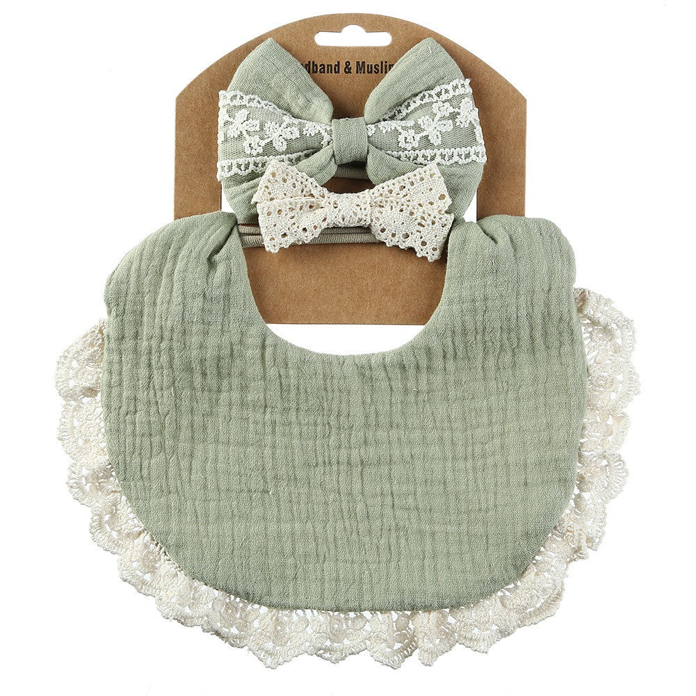 2 BANDANA + 1 BIB | SLABBER PITA HEADBAND BAYI SET CELEMEK TATAKAN LIUR ANAK catalog QUIN NK