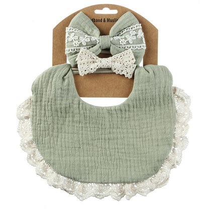 2 BANDANA + 1 BIB | SLABBER PITA HEADBAND BAYI SET CELEMEK TATAKAN LIUR ANAK catalog QUIN NK