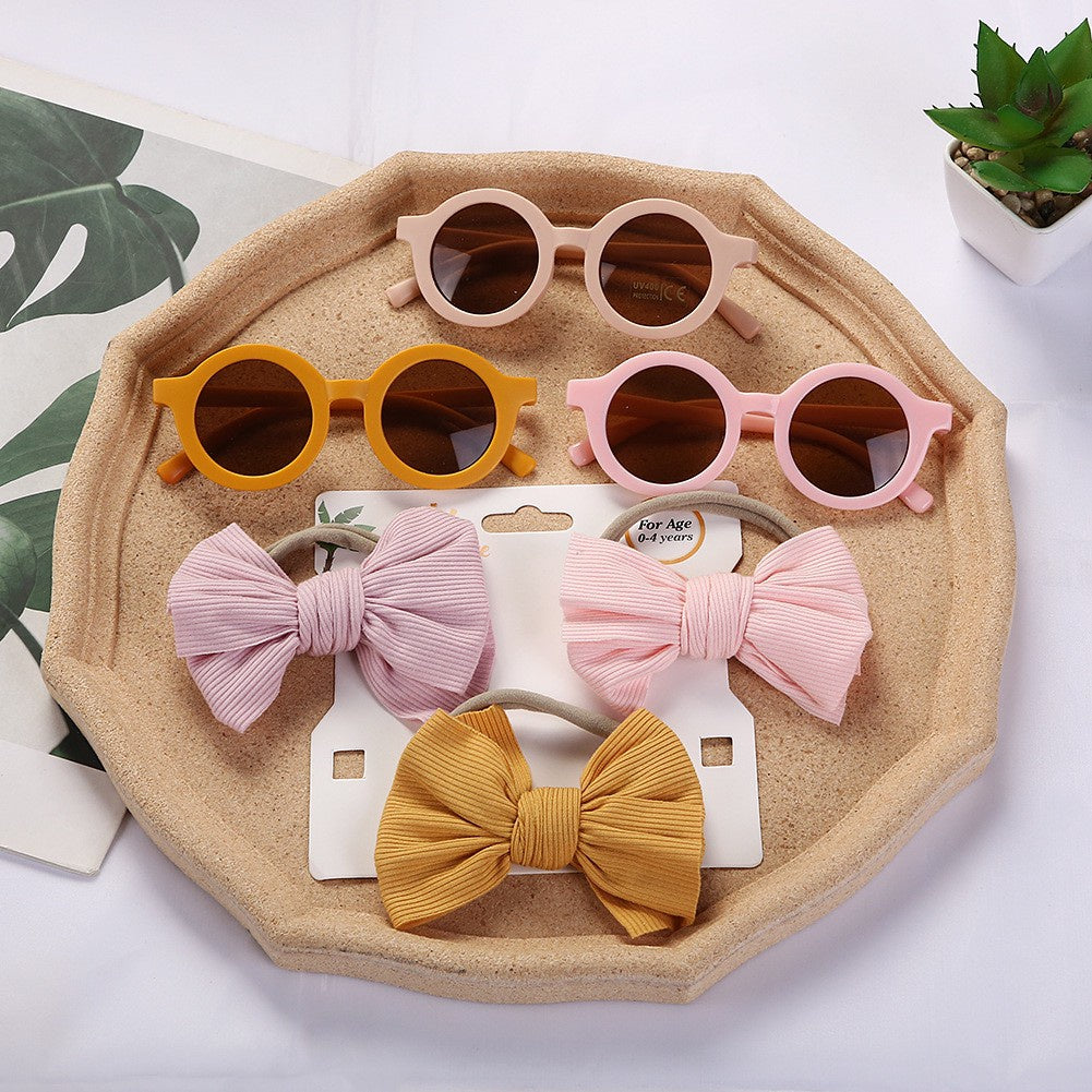 2in1 Bandana + Kacamata Hitam Anak Bayi Anti UV Outdoor Sunglasses Pita Catalog QUIN NJ