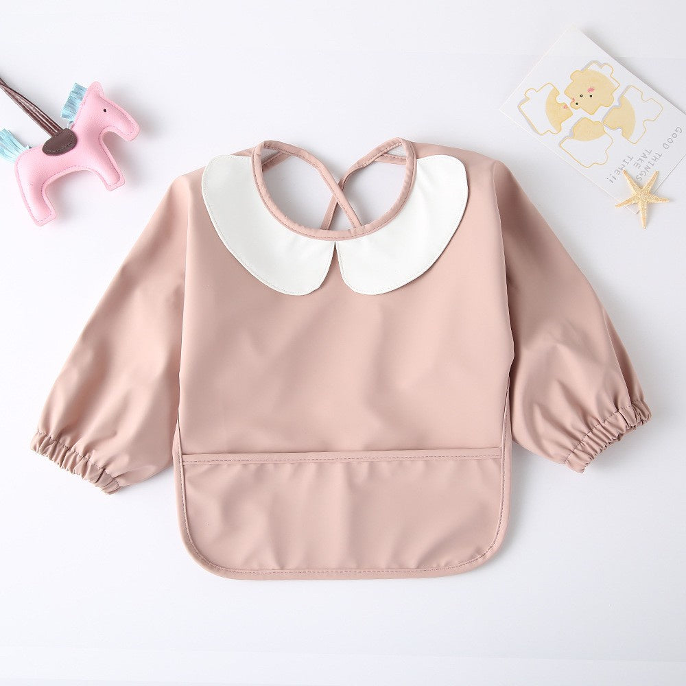 BIB BAYI BAJU BLW LENGAN PANJANG / BABY SILICONE CELEMEK MAKAN MPASI / SLABBER / TATAKAN AIR LIUR DQIN DC catalog