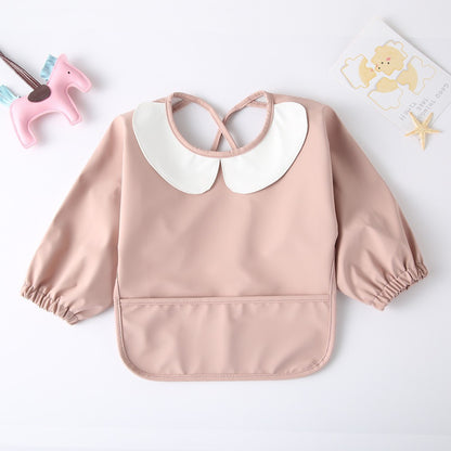 BIB BAYI BAJU BLW LENGAN PANJANG / BABY SILICONE CELEMEK MAKAN MPASI / SLABBER / TATAKAN AIR LIUR DQIN DC catalog