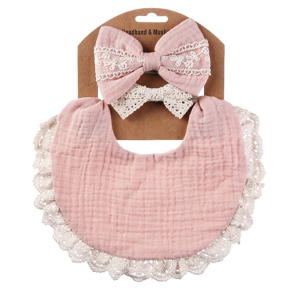 2 BANDANA + 1 BIB | SLABBER PITA HEADBAND BAYI SET CELEMEK TATAKAN LIUR ANAK catalog QUIN NK