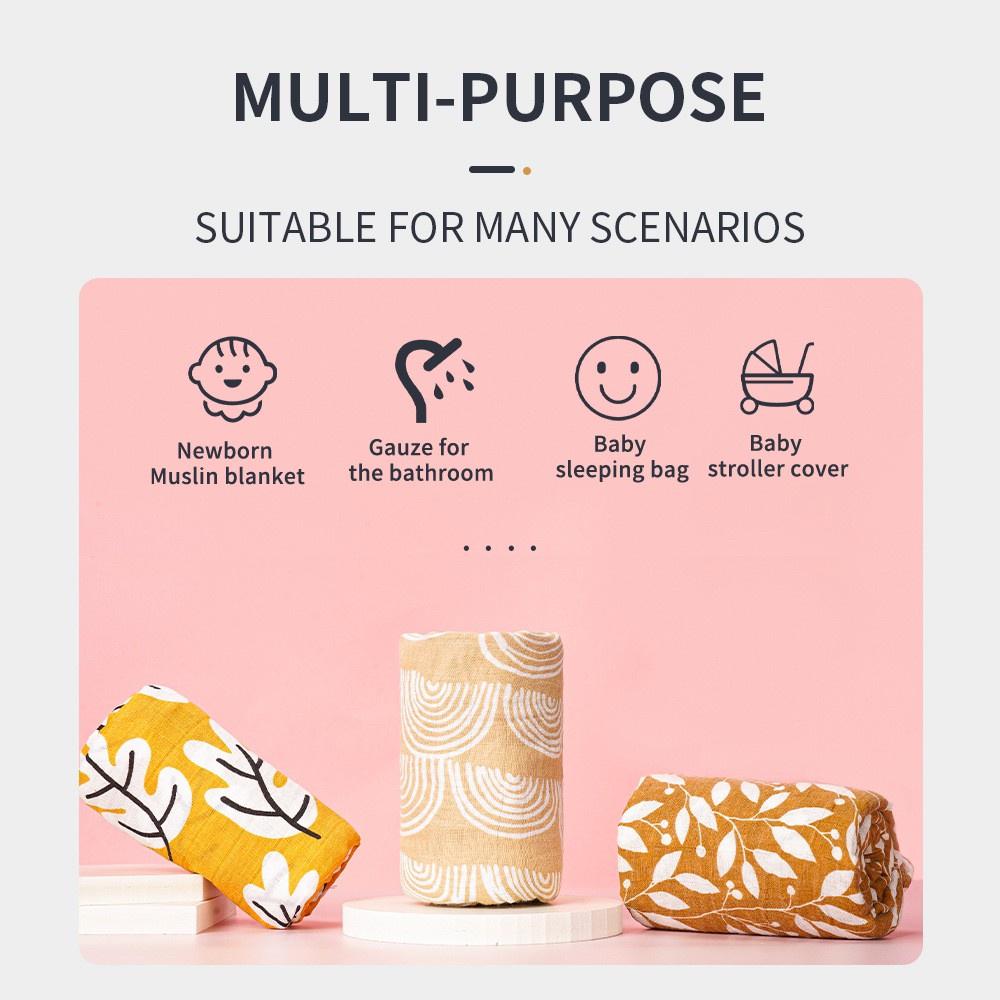 [120x120] Kain Bedong Muslin Bayi | Baby Swaddle Muslin Bamboo | Selimut Bayi Catalog G