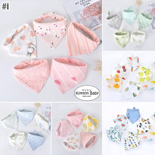 [5pcs] Premium BIB SLABBER BAYI SET CELEMEK TATAKAN LIUR ANAK NMD i catalog