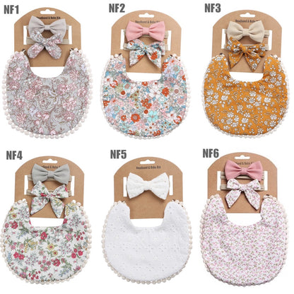 2 BANDANA + 1 BIB | SLABBER PITA HEADBAND BAYI SET CELEMEK TATAKAN LIUR ANAK catalog QUIN NF