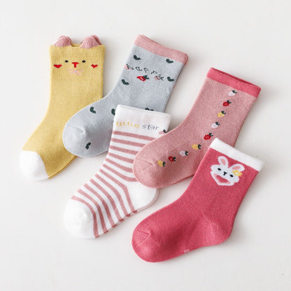 [SALE] [5 PSG] 0-3 thn | KAOS KAKI BAYI BASIC ANAK IMPOR SOCKS LUCU KARAKTER KARTUN UNISEX Catalog QN QBA