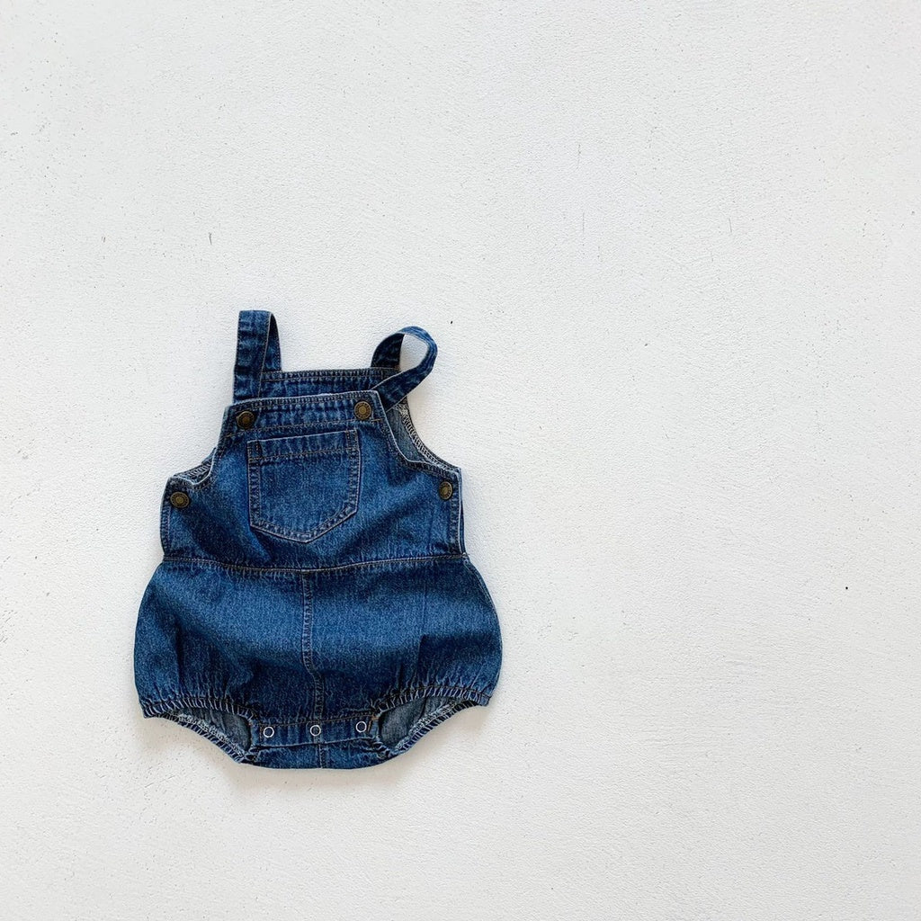 0-2 thn | Celana Pendek Jeans Kodok Gantung Luaran Suspender Denim Karet Anak Casual Jalan Bayi Catalog DDWJ DF