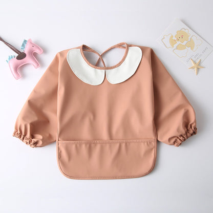 BIB BAYI BAJU BLW LENGAN PANJANG / BABY SILICONE CELEMEK MAKAN MPASI / SLABBER / TATAKAN AIR LIUR DQIN DC catalog