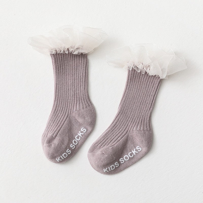 [SALE] 0-1 thn | KAOS KAKI RUFFLE BAYI ANAK IMPOR NEWBORN SOCKS PEREMPUAN catalog QN QD