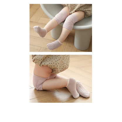 [2in1] 0-3 thn | KAOS KAKI + KNEE PAD ALAS LUTUT BAYI ANAK IMPOR NEWBORN SOCKS PELINDUNG catalog QN QAJ