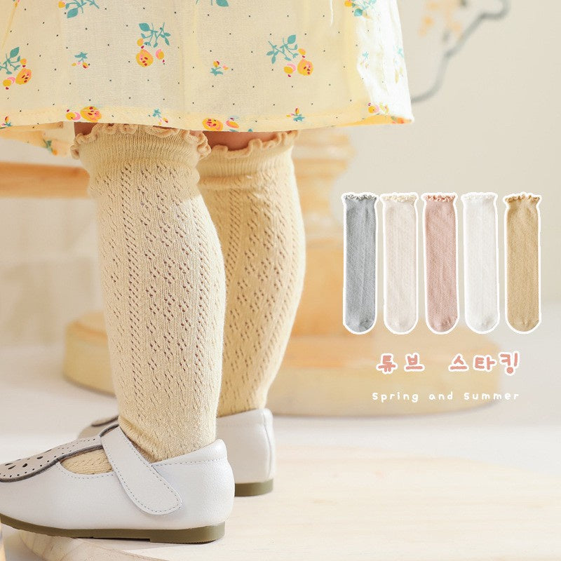0-3 thn | KAOS KAKI PANJANG BAYI ANAK IMPOR NEWBORN SOCKS PEREMPUAN catalog QN QAD