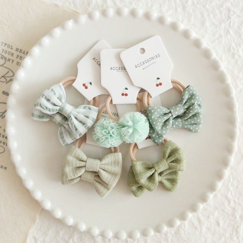 (5psg) Set Ikat rambut | Pita Karet Rambut | bayi anak import perempuan aksesoris catalog ATSP AF