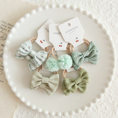 (5psg) Set Ikat rambut | Pita Karet Rambut | bayi anak import perempuan aksesoris catalog ATSP AF