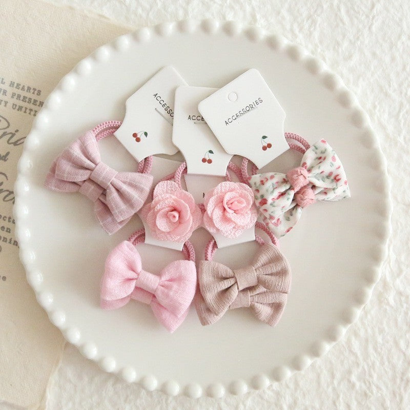 (5psg) Set Ikat rambut | Pita Karet Rambut | bayi anak import perempuan aksesoris catalog ATSP AF