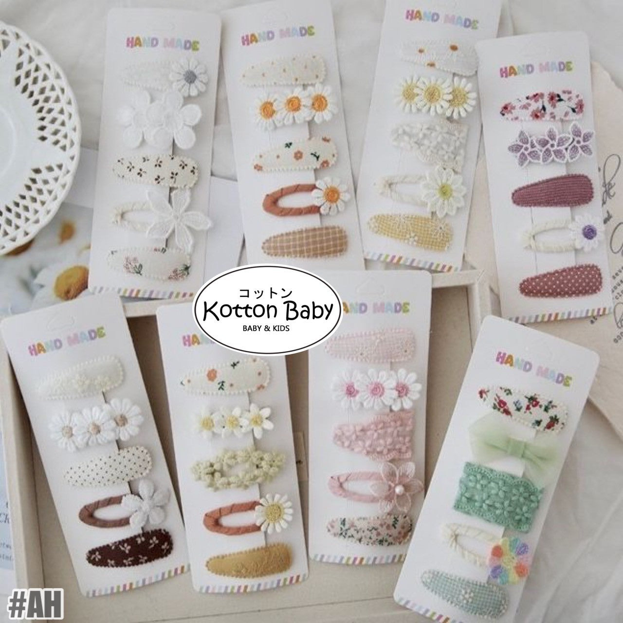 (isi 5pcs) Set Jepitan rambut | Pita Rambut | bayi anak bunga import perempuan aksesoris catalog AH