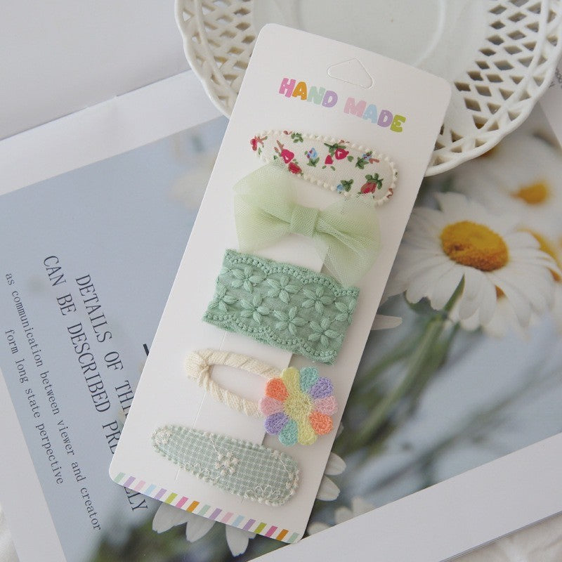 (isi 5pcs) Set Jepitan rambut | Pita Rambut | bayi anak bunga import perempuan aksesoris catalog AH