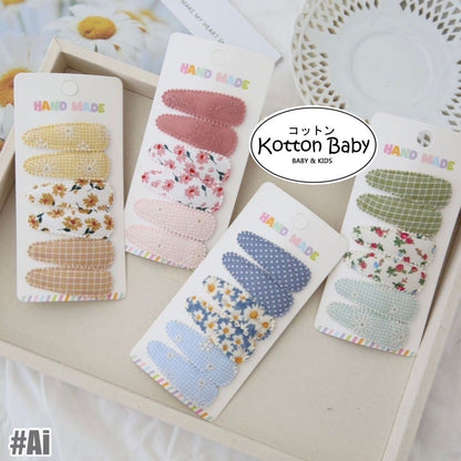 (isi 3psg) Set Jepitan rambut | Pita Rambut | bayi anak bunga import perempuan aksesoris catalog Ai