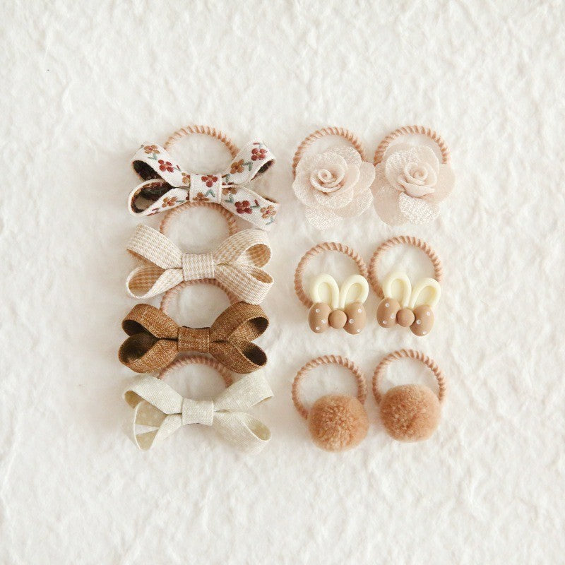 (5psg) Set Ikat rambut | Pita Karet Rambut | bayi anak import perempuan aksesoris catalog ATSP AJ