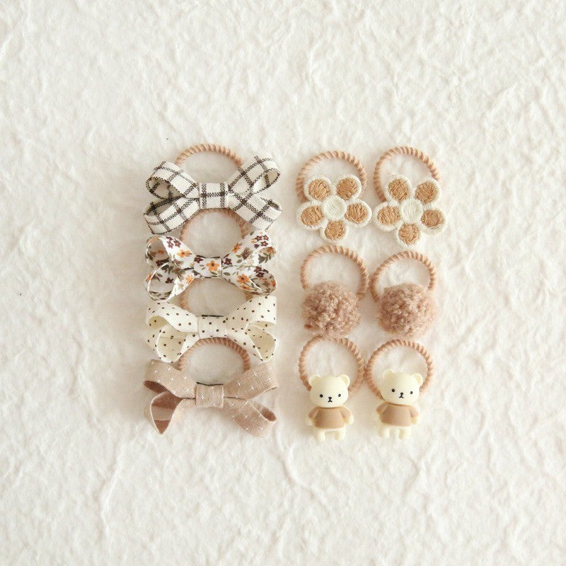 (5psg) Set Ikat rambut | Pita Karet Rambut | bayi anak import perempuan aksesoris catalog ATSP AJ