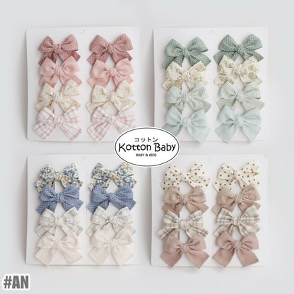 (isi 4psg) Set Jepitan rambut | Pita Rambut | bayi anak bunga import perempuan aksesoris catalog ATSP AN