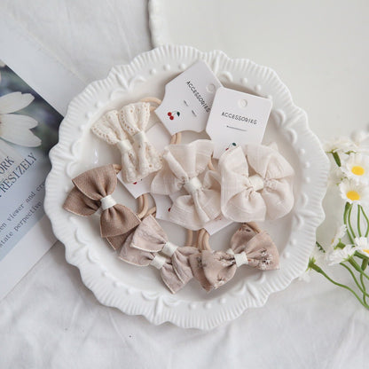 (isi 5psg) Set Ikat rambut | Pita Rambut | bayi anak bunga import perempuan aksesoris catalog ATSP AQ