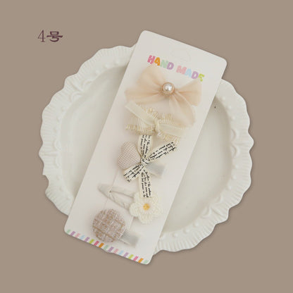(isi 5pcs) Set Jepitan rambut | Pita Rambut | bayi anak bunga import perempuan aksesoris catalog ATSP AR