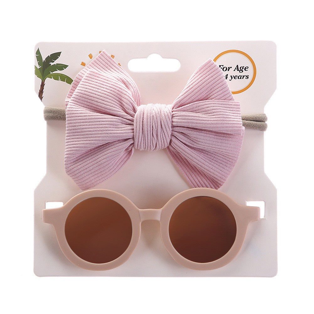 2in1 Bandana + Kacamata Hitam Anak Bayi Anti UV Outdoor Sunglasses Pita Catalog QUIN NJ