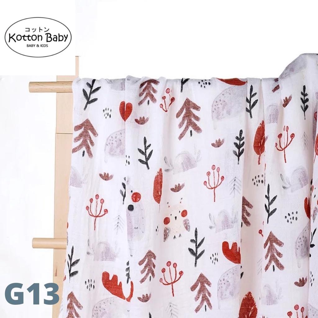[120x120] Kain Bedong Muslin Bayi | Baby Swaddle Muslin Bamboo | Selimut Bayi Catalog G