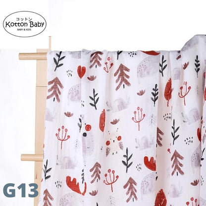 [120x120] Kain Bedong Muslin Bayi | Baby Swaddle Muslin Bamboo | Selimut Bayi Catalog G