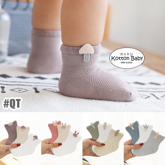 [3 PSG] 0-3 thn | KAOS KAKI BAYI ANAK IMPOR SOCKS LUCU KARAKTER KARTUN UNISEX catalog QN QT