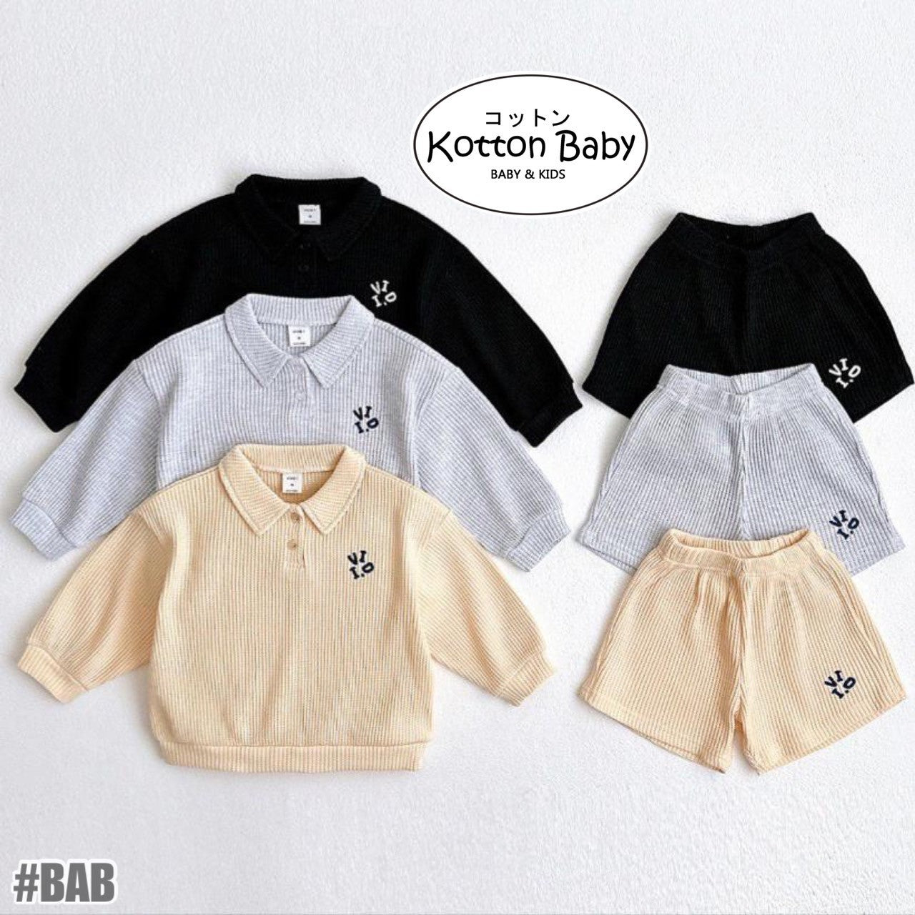 1-5 thn || SETELAN BAJU PANJANG + CELANA PENDEK (1 set) LAKI-LAKI JALAN CASUAL CATALOG ZHBB BAB